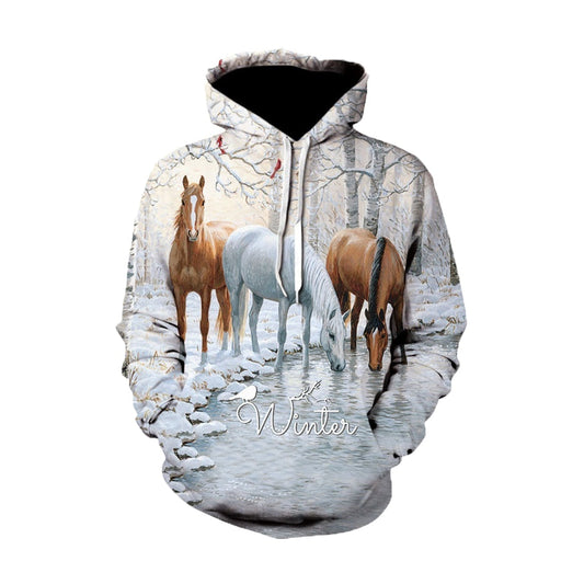 Milana Horse Art Hoodie - Dogs and Horses
