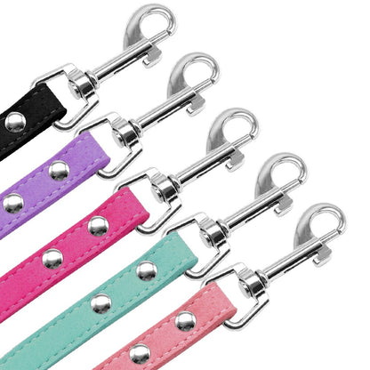Bling Pink Suede Leash - Dogs and Horses