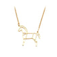 Geometric Horse Necklace (Silver, Gold) - Dogs and Horses