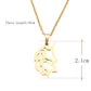 Horse Mane Pendant Necklace (Silver, Gold) - Dogs and Horses