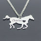 Personalized Engraved Horse Name Necklace (Silver, Gold, Rose Gold) - Dogs and Horses