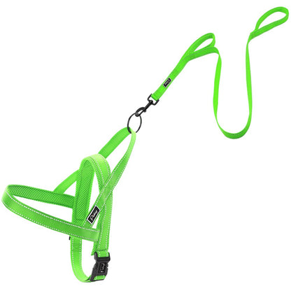 Green No Pull Reflective Harness & Leash Set - Dogs and Horses