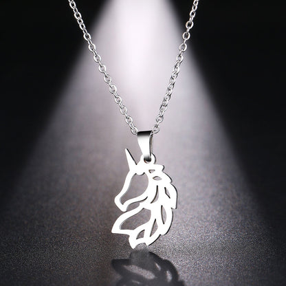 Horse Mane Pendant Necklace (Silver, Gold) - Dogs and Horses