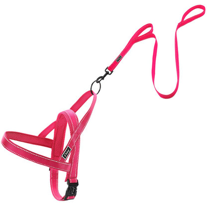 Pink No Pull Reflective Harness & Leash Set - Dogs and Horses