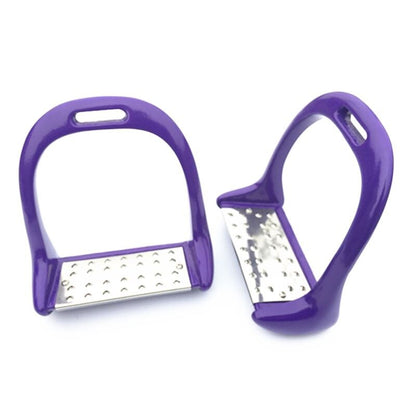 Purple Aluminum Stirrups - Dogs and Horses