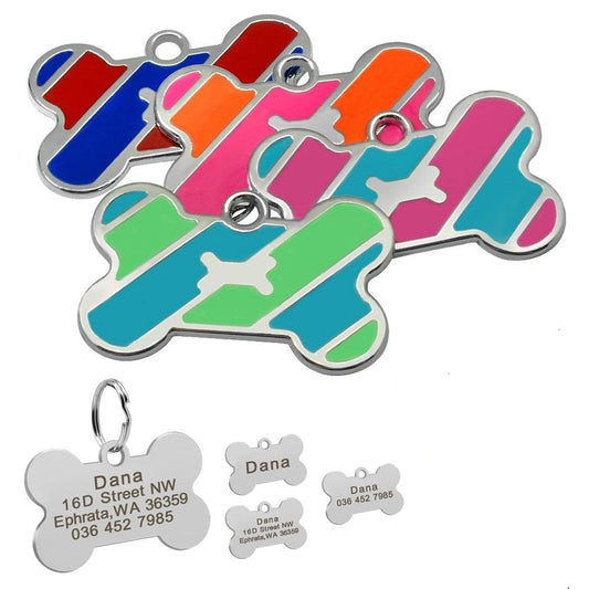 Bone Personalized ID Tags - Dogs and Horses