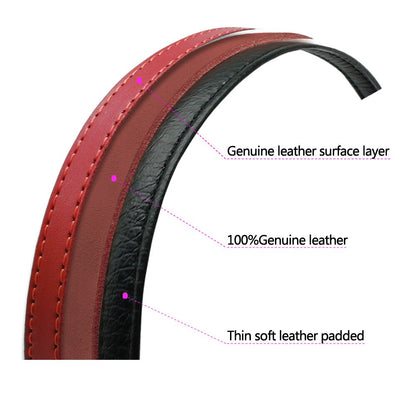 Matera Black Leather Leash - Dogs and Horses