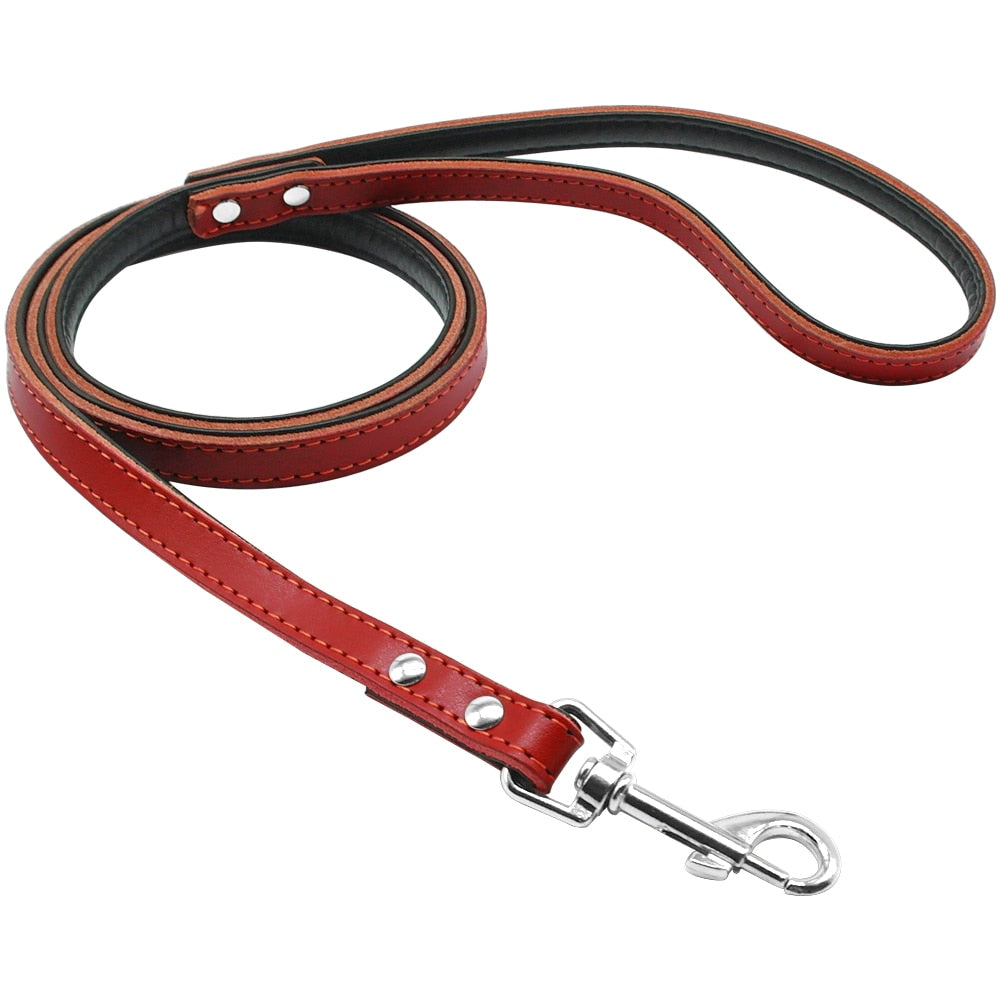 Matera Red Leather Leash - Dogs and Horses