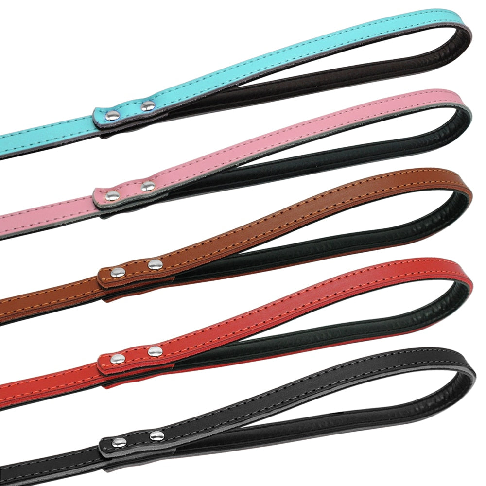 Matera Blue Leather Leash - Dogs and Horses