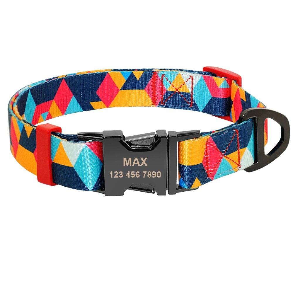 Picasso Orange Personalized Collar & Leash Set - Dogs and Horses