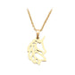 Horse Mane Pendant Necklace (Silver, Gold) - Dogs and Horses
