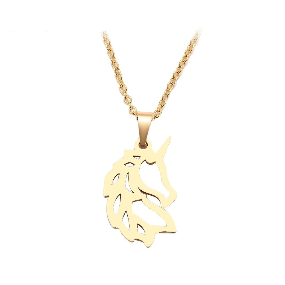 Horse Mane Pendant Necklace (Silver, Gold) - Dogs and Horses