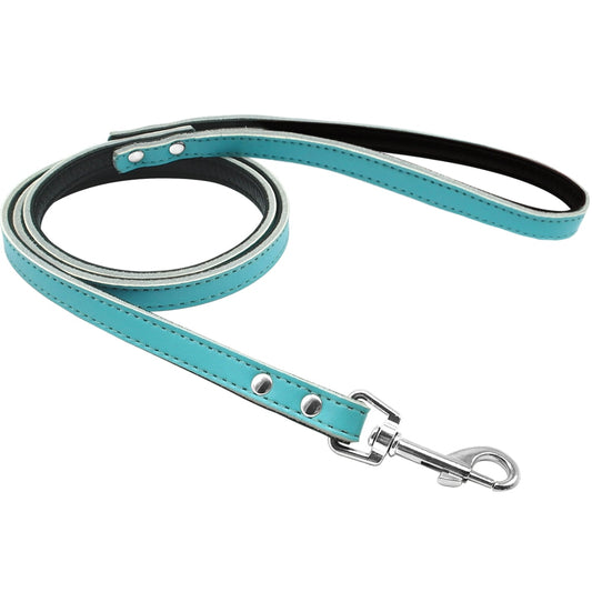 Matera Blue Leather Leash - Dogs and Horses