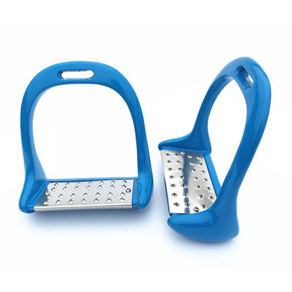 Blue Aluminum Stirrups - Dogs and Horses