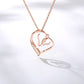 Crystal Heart Horse Necklace (Silver, Gold, Rose Gold) - Dogs and Horses