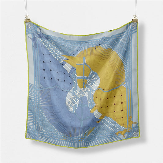 Sarita Sky Blue Silk Scarf / 53cm