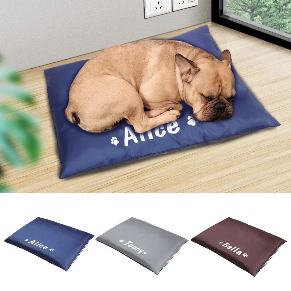 Blue Personalized Sleeping Mat - Dogs and Horses