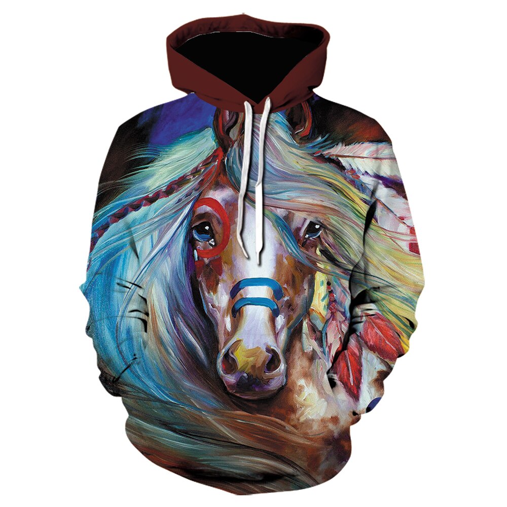 Rocco Horse Art Hoodie - Dogs and Horses