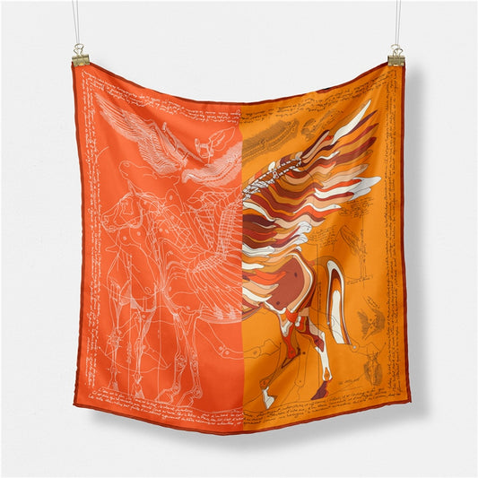 Amalia Orange Silk Small / 53cm