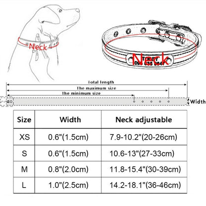 Red Glittering Personalized Collar - Dogs and Horses