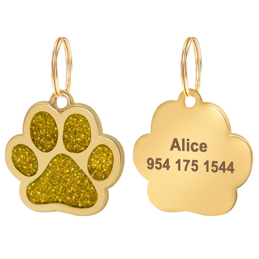 Gold Paw Personalized ID Tags - Dogs and Horses