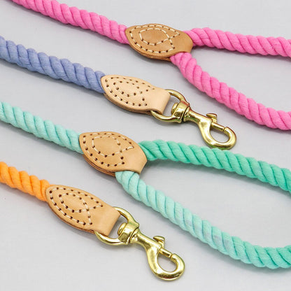 Orange Cotton Rope Leash - Dogs and Horses