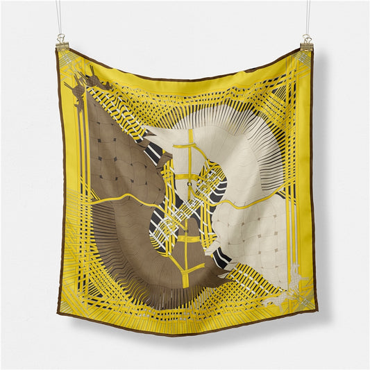 Sarita Yellow Silk Scarf / 53cm