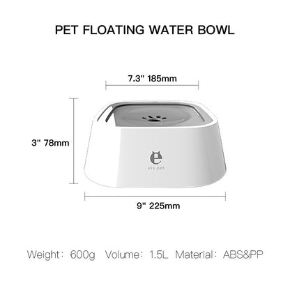 Water Bowl Portable Floating Not Wetting Mouth Dog Cat Bowl No Spill Water Feeder Dispenser Pet Water Fountain - Dogs and Horses