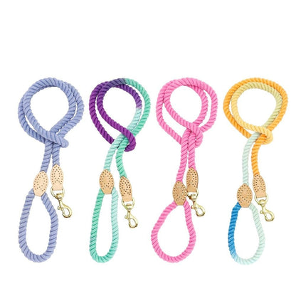 Orange Cotton Rope Leash - Dogs and Horses