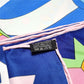 Horse Head Silk Twill Scarf Navy / 90 x 90 cm