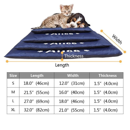 Gray Personalized Sleeping Mat - Dogs and Horses