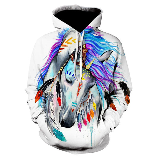 Dulce Horse Art Hoodie - Dogs and Horses