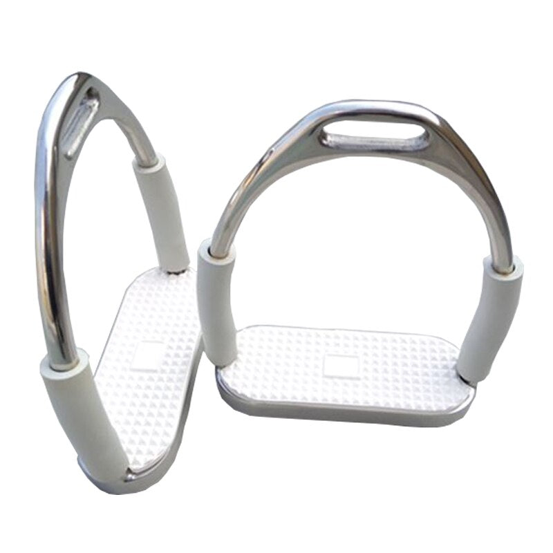White Flexible Stainless Steel Stirrup - Dogs and Horses