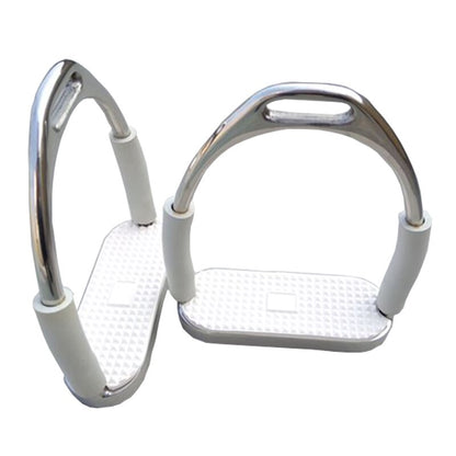 White Flexible Stainless Steel Stirrup - Dogs and Horses