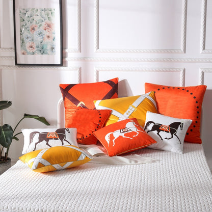 Aria Velvet Pillow Covers Orange