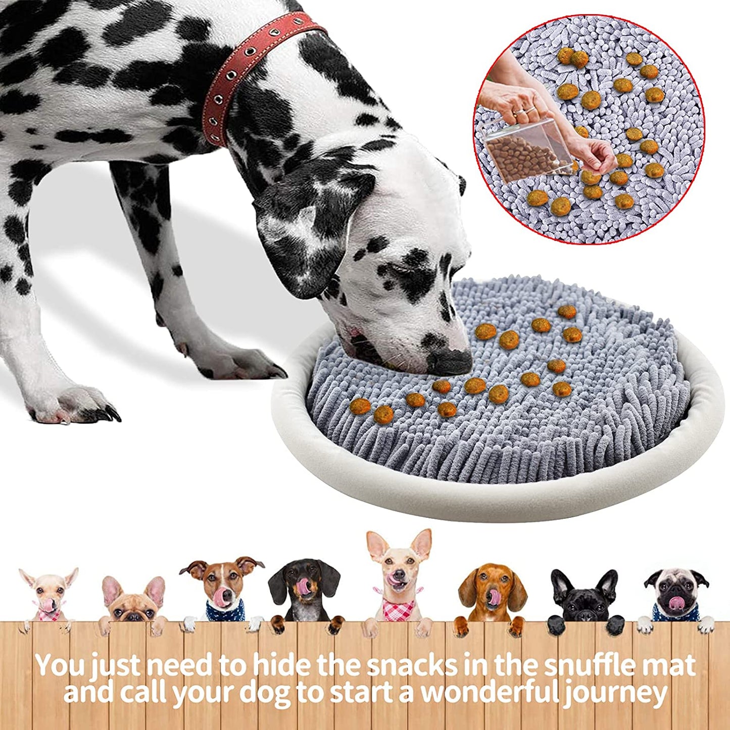 Interactive Snuffle Mat Gray & Blue - Dogs and Horses