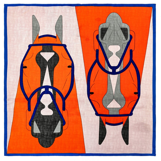 Bria Orange Silk Scarf / 90cm