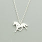 Running Horse Necklace (Silver, Gold ) - Dogs and Horses