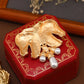 Enamel Horse Heads Brooch