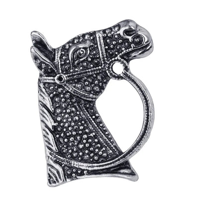 Vintage Horse Head Brooch (Silver)