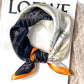 Amalia Black & Orange Silk Scarf