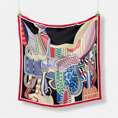 Idalia Black Silk Scarf Small / 53cm
