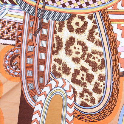 Idalia Orange Silk Scarf / 90cm