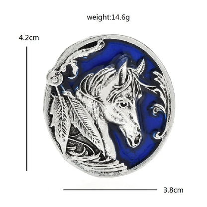 Vintage Horse Badge Brooch