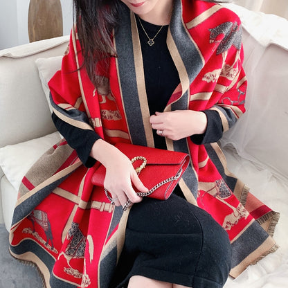 Nour Pashmina Scarf Red