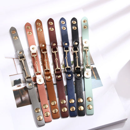 Leather Snaffle Bit Bracelet