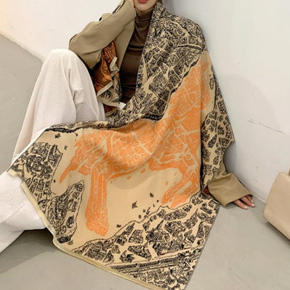 Orange Felicity Luxurious Pashmina Scarf Shawl Wrap