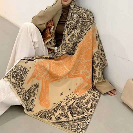 Felicity Pashmina Scarf Orange
