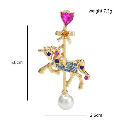 Unicorn Merry-Go-Round Brooch