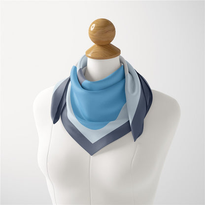 Bruna Blue Silk Scarf / 53cm